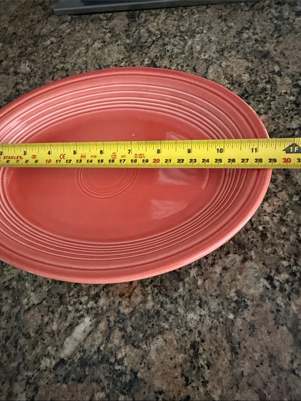 Fiesta Oval Platter persimmon deep orange - approx 11.25 inches long